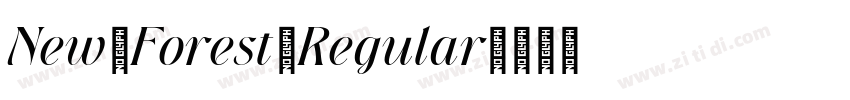 New Forest Regular字体转换